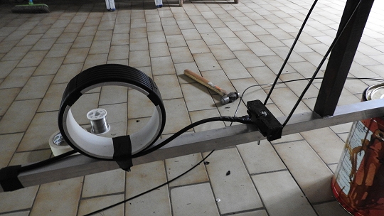 11 m Band Extended Double Zeppelin 'Zepp' (EDZ) MkII antenna centred at 27.500 MHz: Balun mounted with self-amalgamating tape