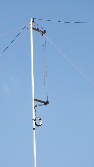 11 m Band Extended Double Zeppelin 'Zepp' (EDZ) MkII antenna centred at 27.500 MHz: Installation completed