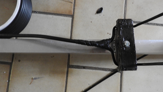 11 m Band Extended Double Zeppelin 'Zepp' (EDZ) MkII antenna centred at 27.500 MHz: Wire soldered and sealed with self-amalgamating tape