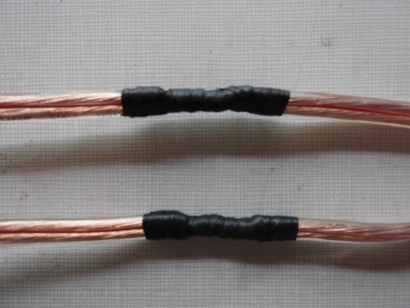 11 m Band Cobwebb antenna centred at 27.500 MHz: Gamma match cable shorts sealed with self-amalgamating tape