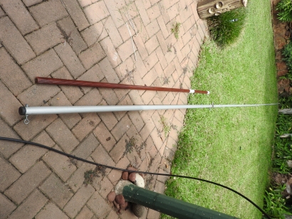 11 m Band Cobwebb antenna centred at 27.500 MHz: Main and intermediate mast