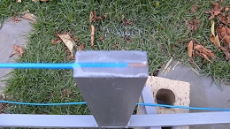 11 m Band J-Pole antenna centred at 27.500 MHz: Top strut (wire glued in place)