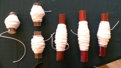 11 m Band Super J-Pole antenna centred at 27.500 MHz: Dacron line pre-rolled