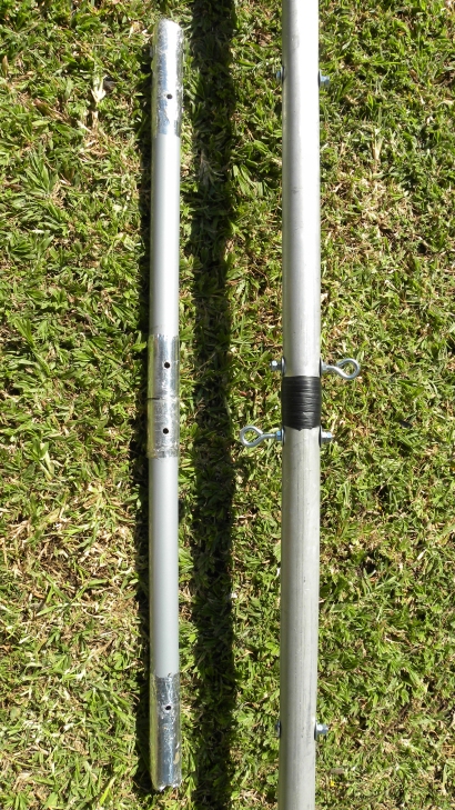 11 m Band Super J-Pole antenna centred at 27.500 MHz: Antenna tube joins